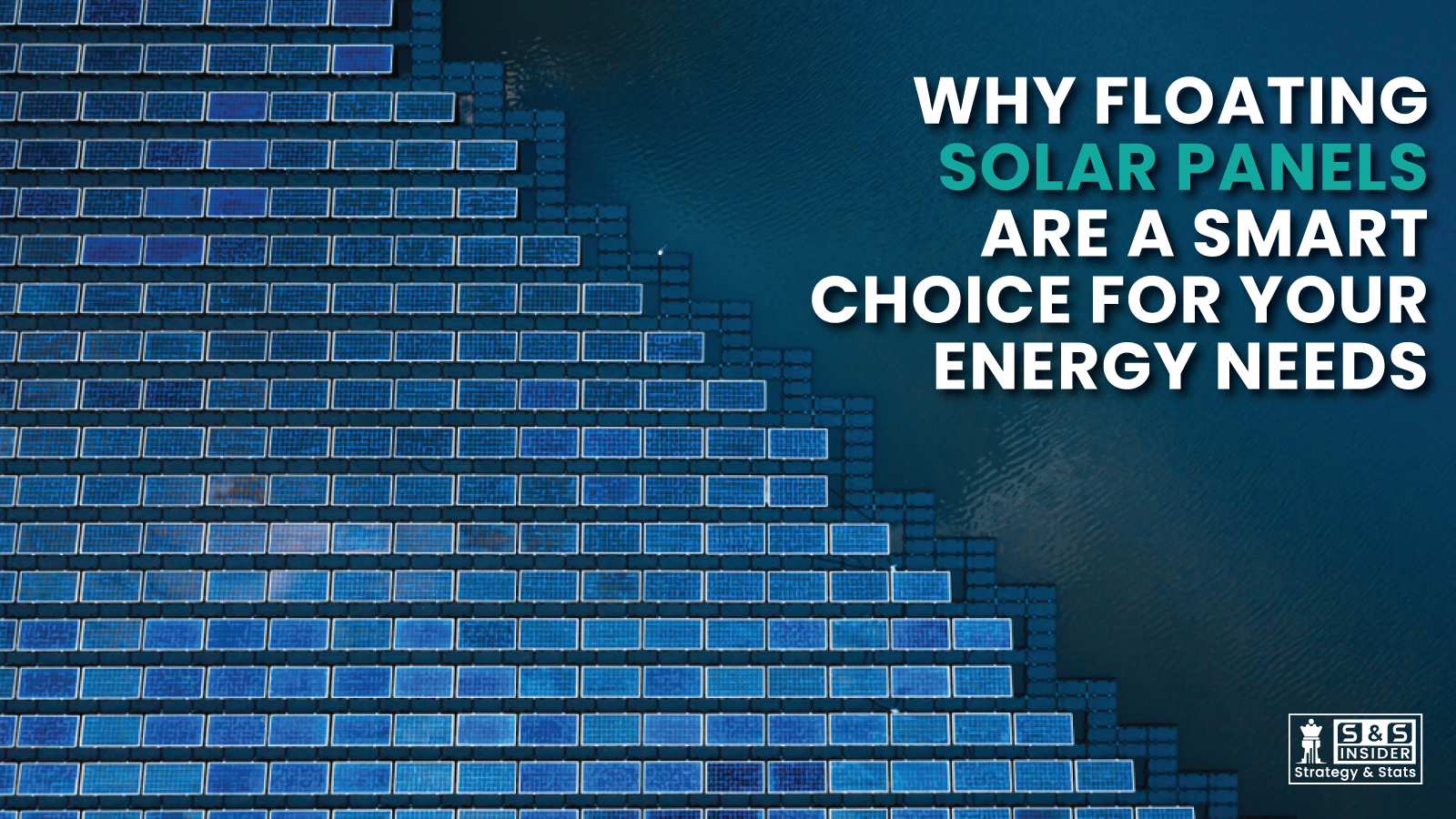 Floating solar panels on water illustrating space efficiency and energy production